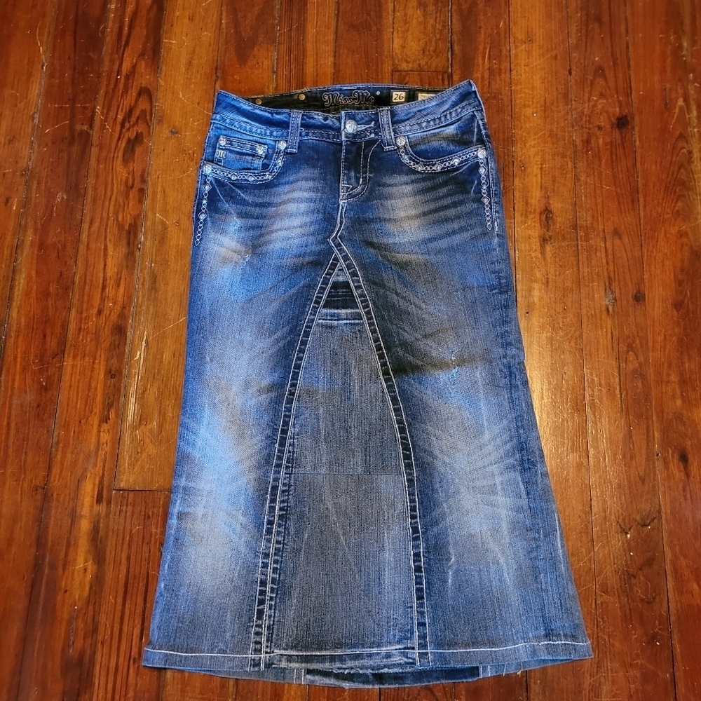 Miss Me JP6187BV denim skirt size 26